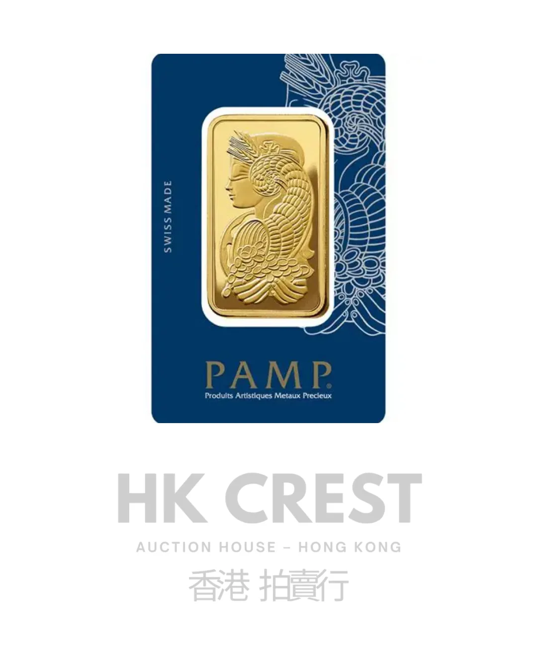 Investment gold bar by PAMP Suisse, Rosa series, 100 g, Au 9999, minted format