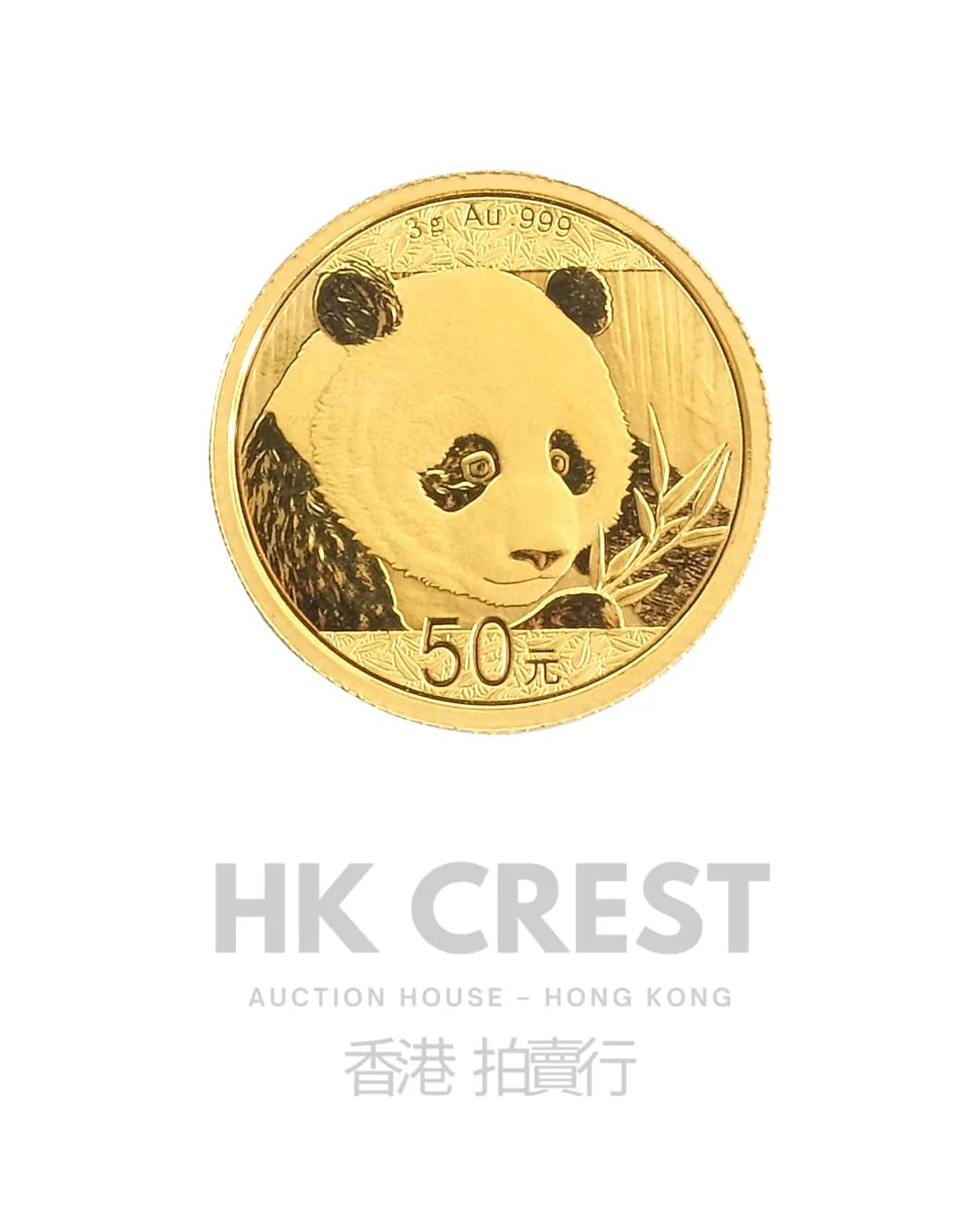 Chinese Gold Panda, 2010, 3 g, Au 999 fine gold, denomination RMB 50