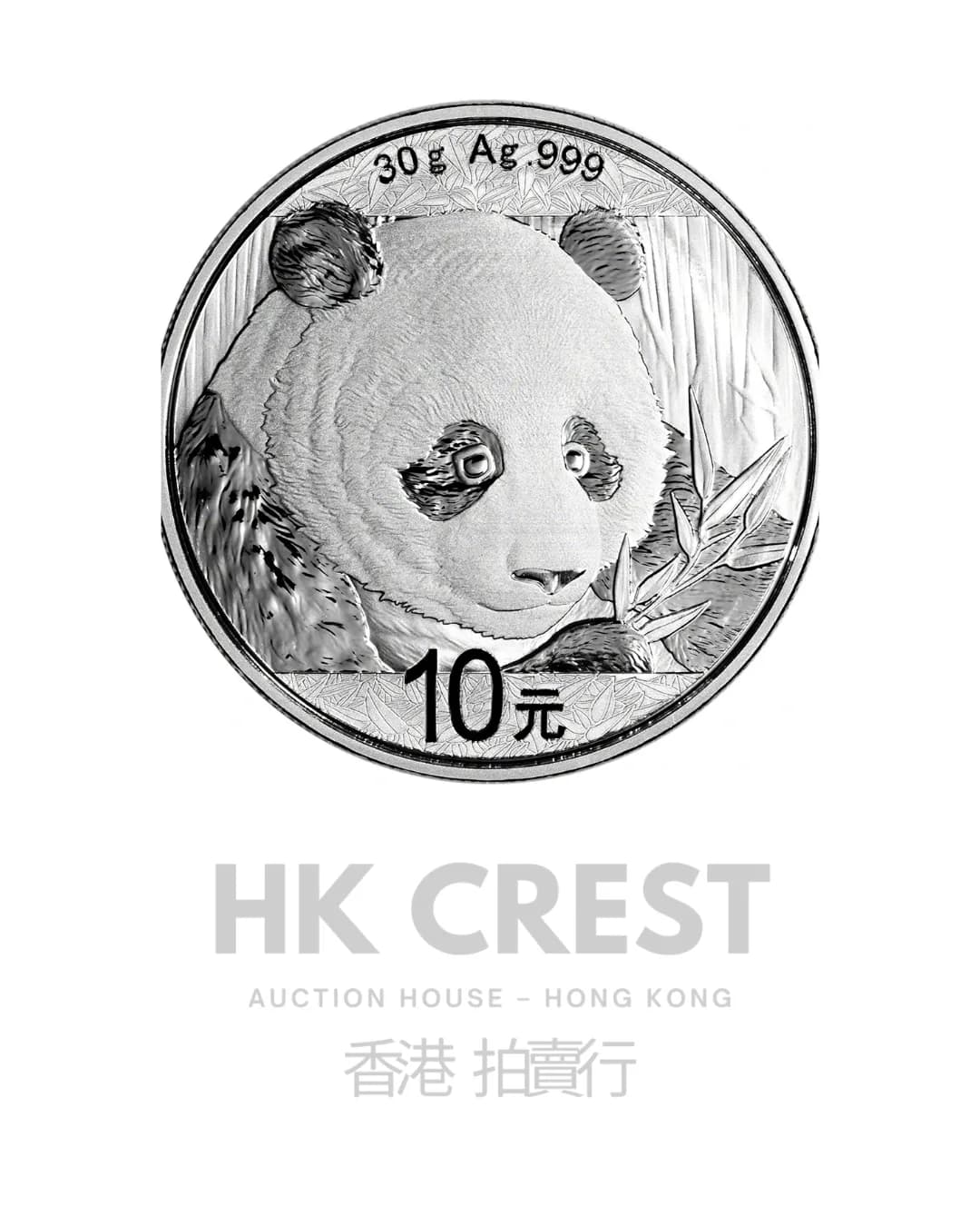 Chinese Silver Panda, 2018, 30 g, Ag 999 fine silver, denomination RMB 10