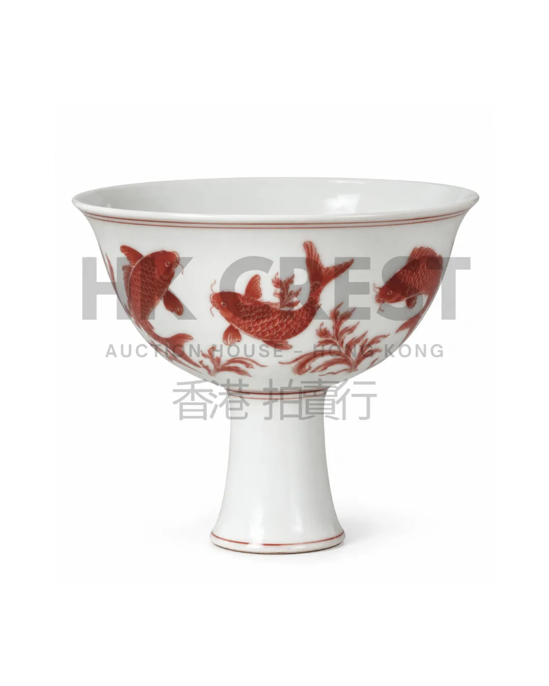 CHINESE COPPER-RED STEM CUP