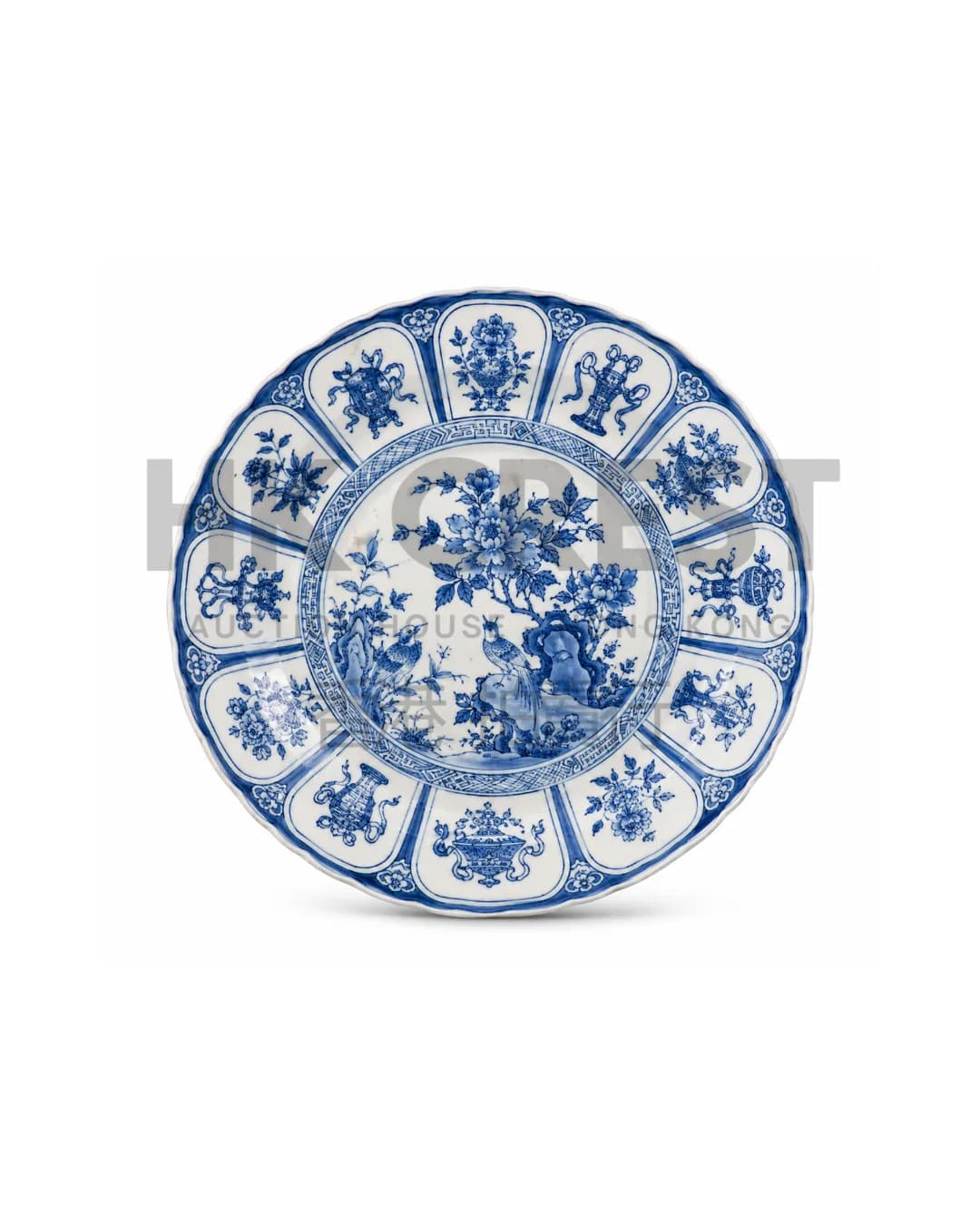 CHINESE BLUE AND WHITE KRAAK DISH
