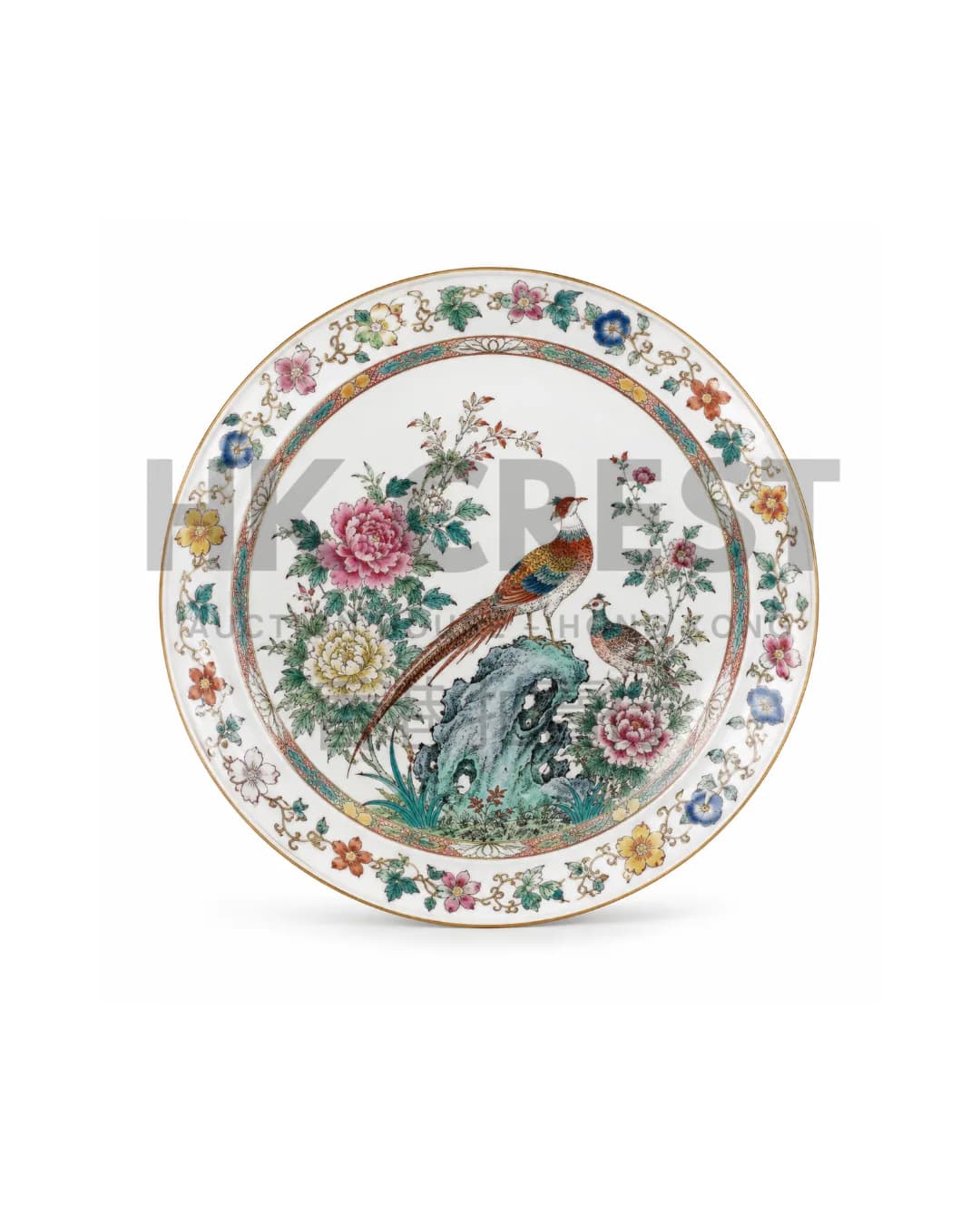CHINESE FAMILLE ROSE PORCELAIN PLAQUE