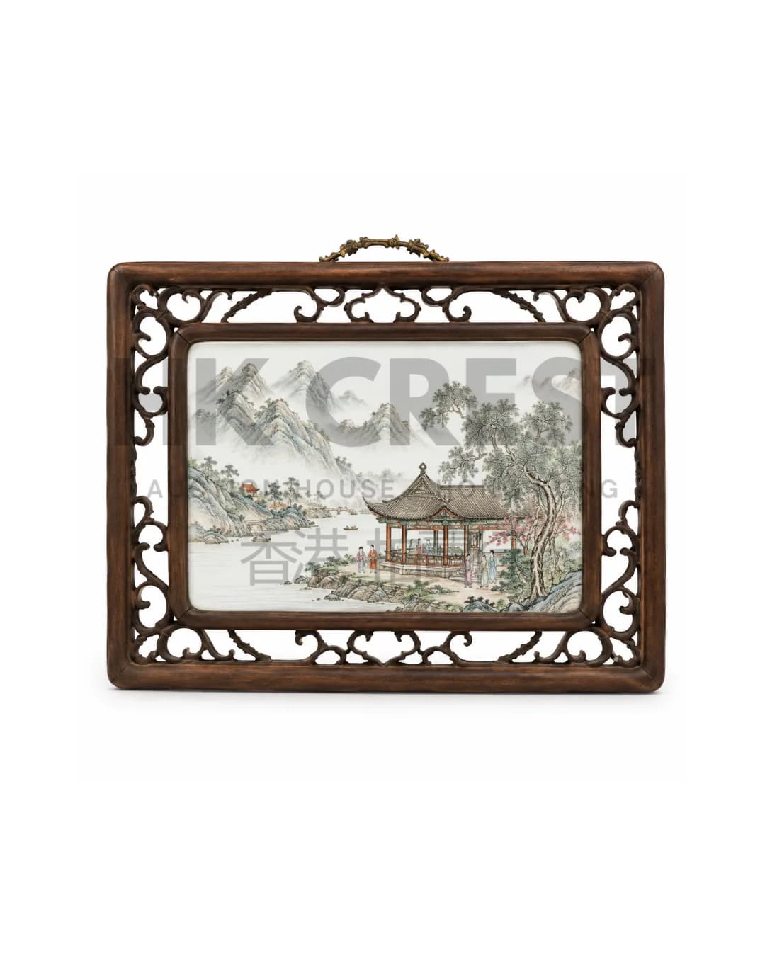CHINESE ENAMELLED PORCELAIN PLAQUE