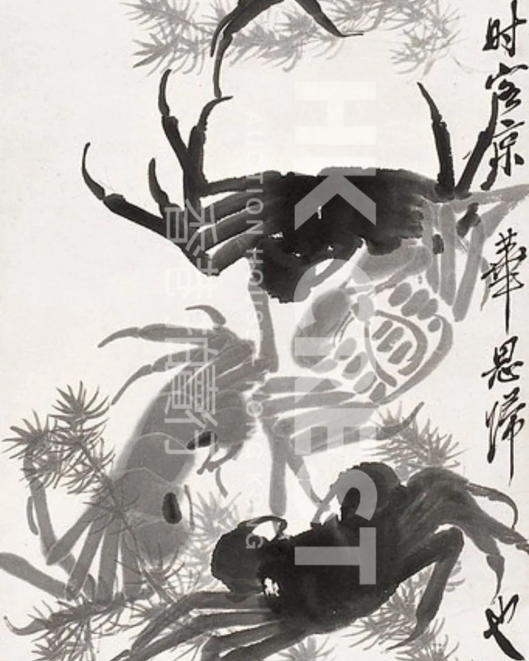 After Qi Baishi — Crabs