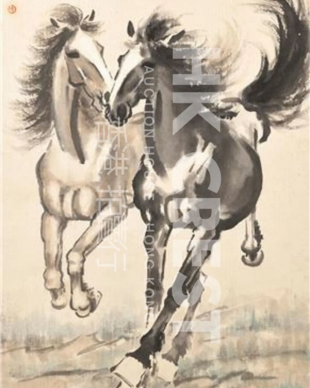 After Xu Beihong — Two Horses