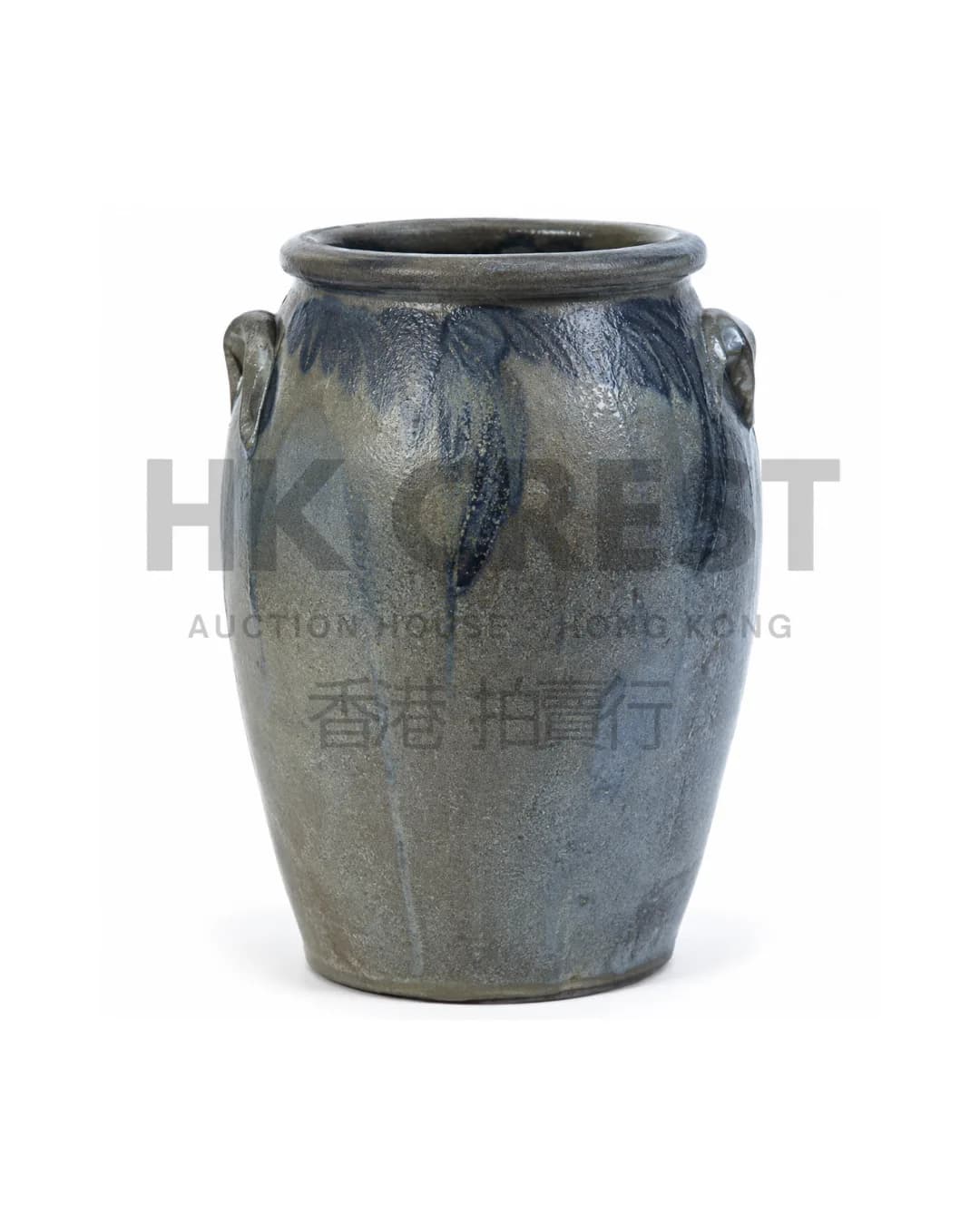 Large stoneware jar with a rounded shoulder