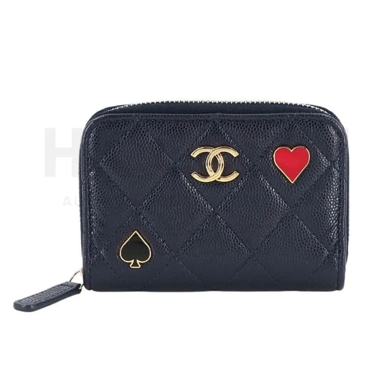 Chanel Quilted Zip Coin Purse