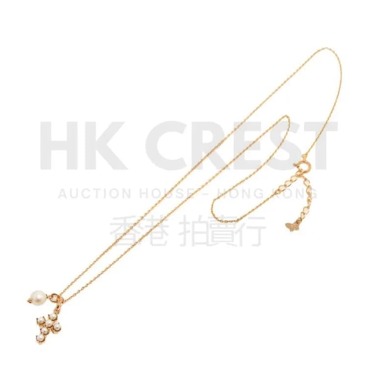 Samantha Tiara Cross Necklace with Akoya Pearl (5.1 mm) — 2