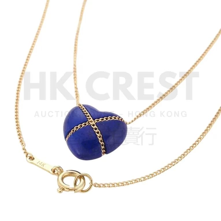 Tiffany & Co. Lapis Lazuli Cross & Heart Necklace — 2