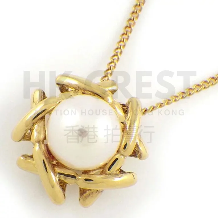 Tiffany & Co. Kiss Around Necklace, 6.5 mm Pearl