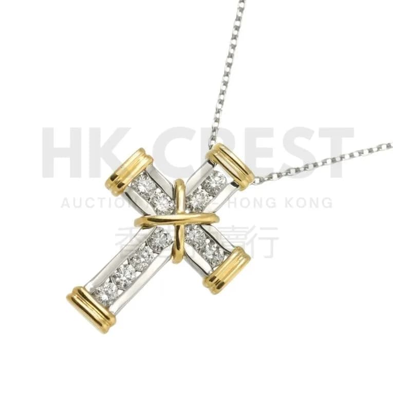 Yellow Gold & Platinum Diamond Necklace