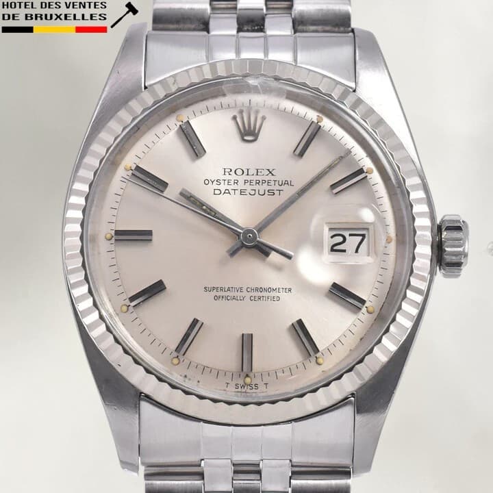 Rolex DATE Calibre 1601 vintage Cal.1570 Silver Dial automatique Hommes