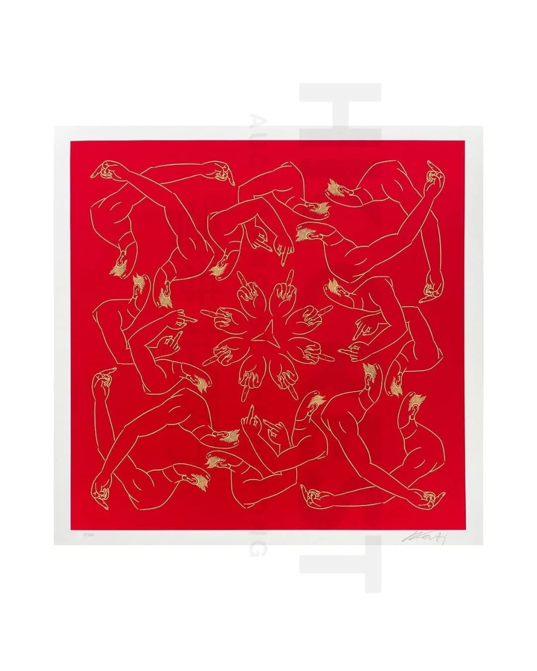 Ai Weiwei — Middle Finger in Red