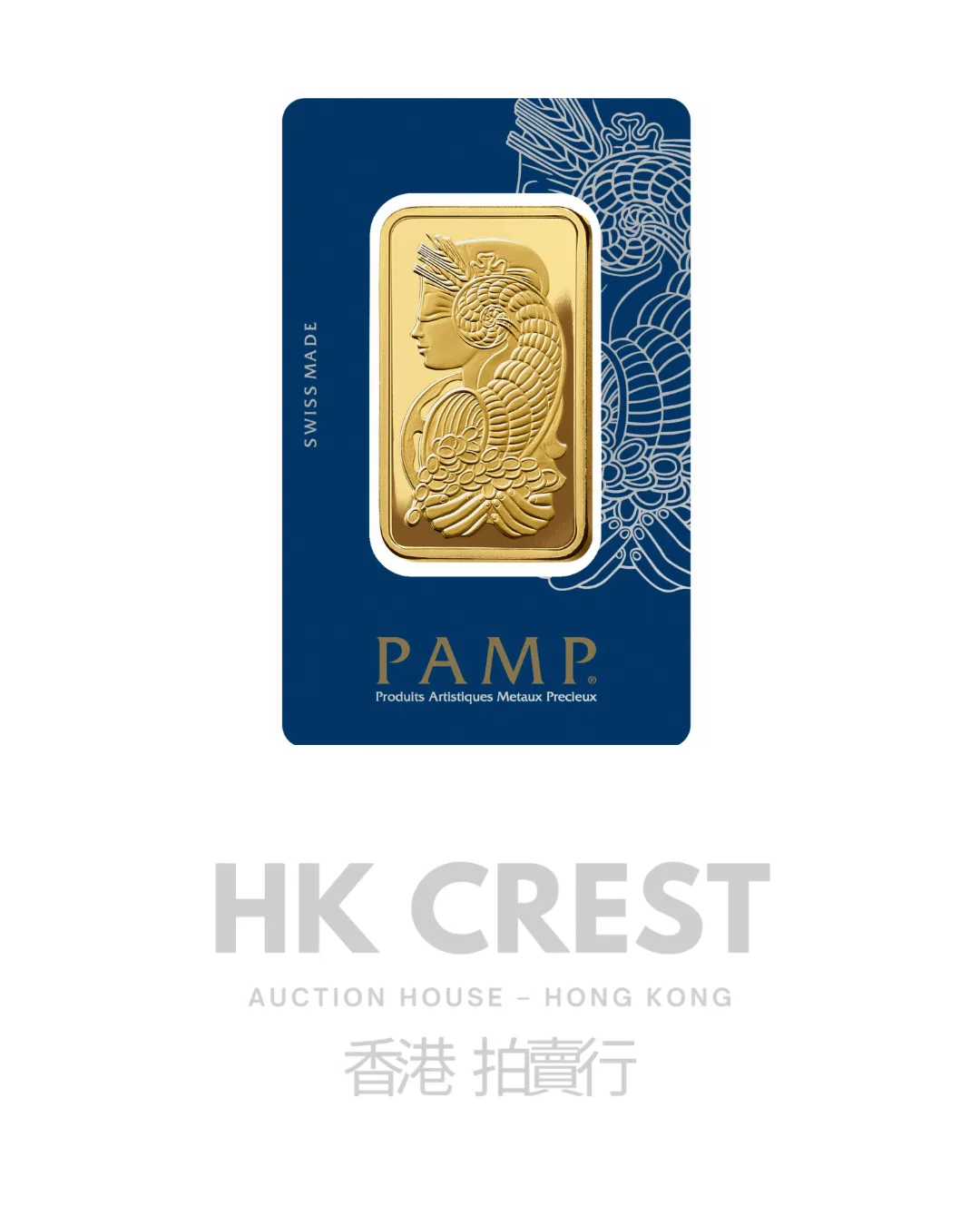 Investment gold bar by PAMP Suisse, Lady Fortuna series, 100 g, Au 9999, minted format
