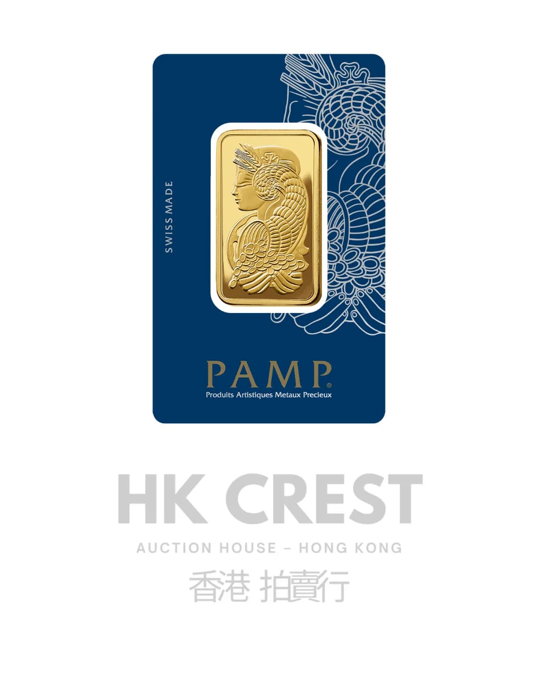 PAMP Suisse Lady Fortuna minted investment gold bar, 1 troy oz (31.1035 g)