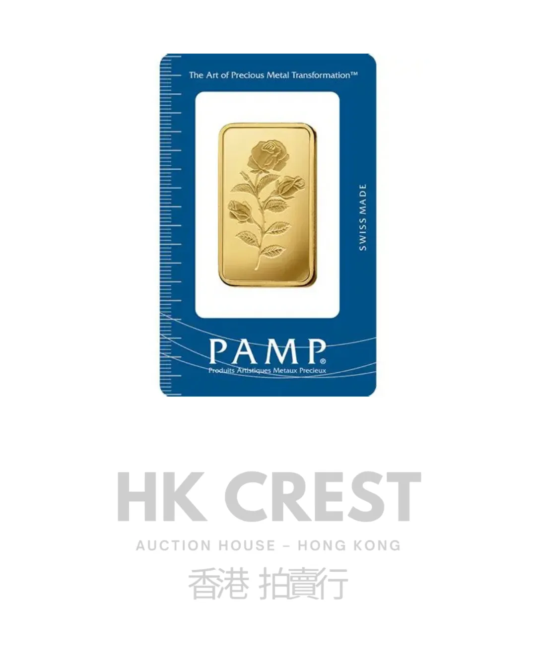 PAMP Suisse Rosa minted investment gold bar, 1 troy oz (31.1035 g), Au 9999 fine gold