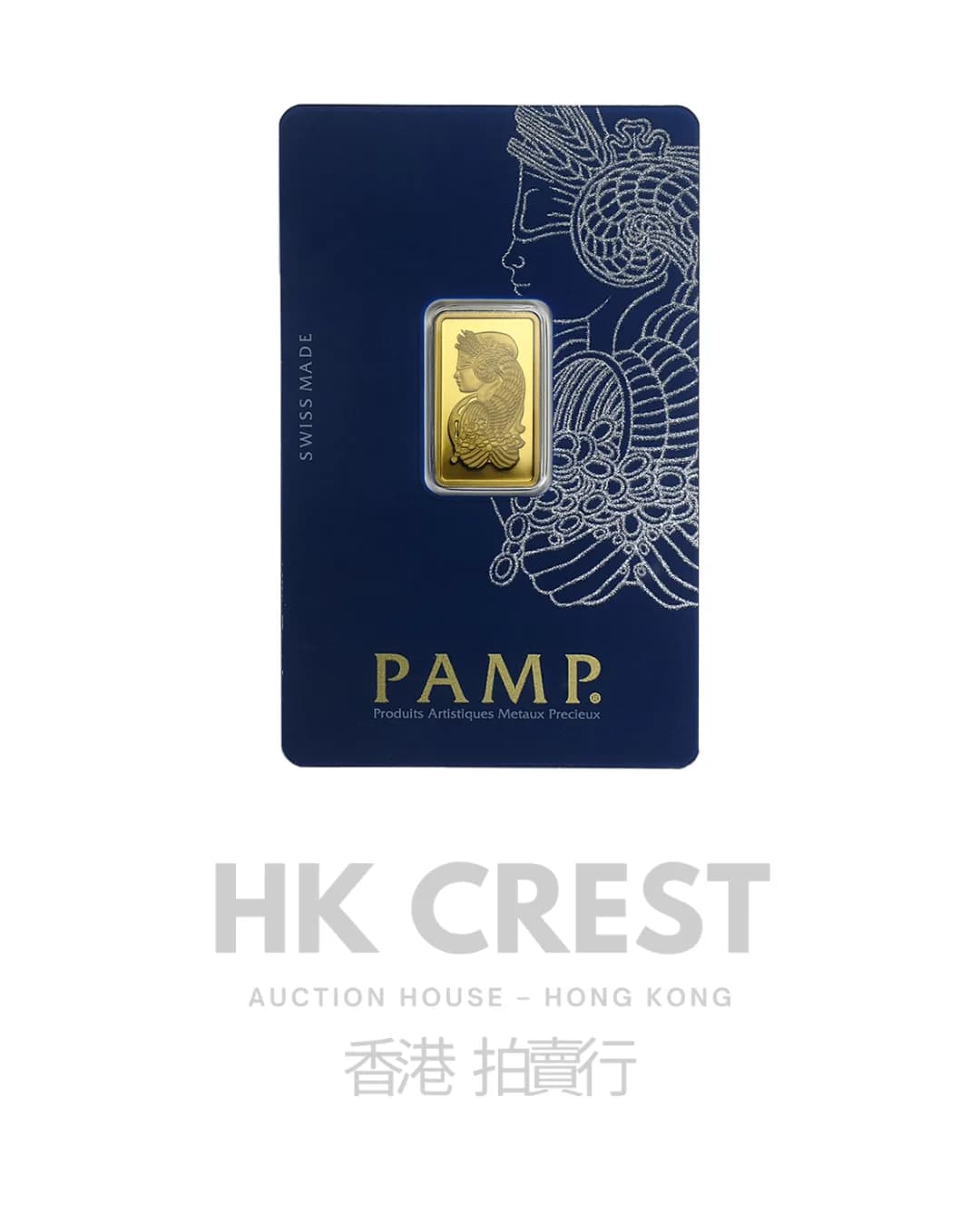 Investment gold bar by PAMP Suisse, Classic series, 5 g, Au 9999, minted format