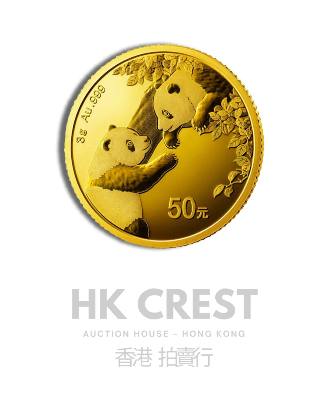 Chinese Gold Panda, 2014, 3 g, Au 999 fine gold, denomination RMB 50