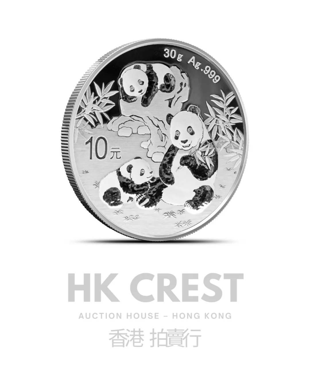 Chinese Silver Panda, 2023, 150 g, Ag 999 fine silver, denomination RMB 50
