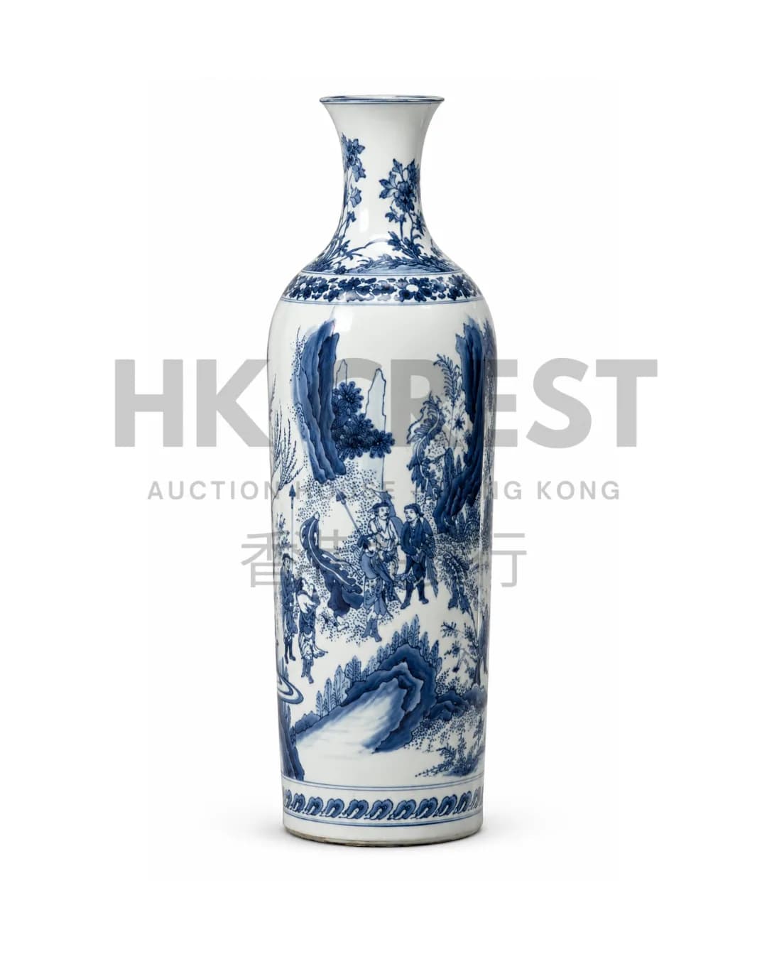 CHINESE BLUE AND WHITE SLEEVE VASE