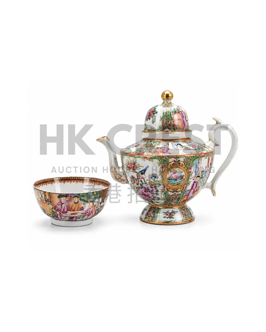 CHINESE FAMILLE ROSE PORCELAIN TEA SERVICE