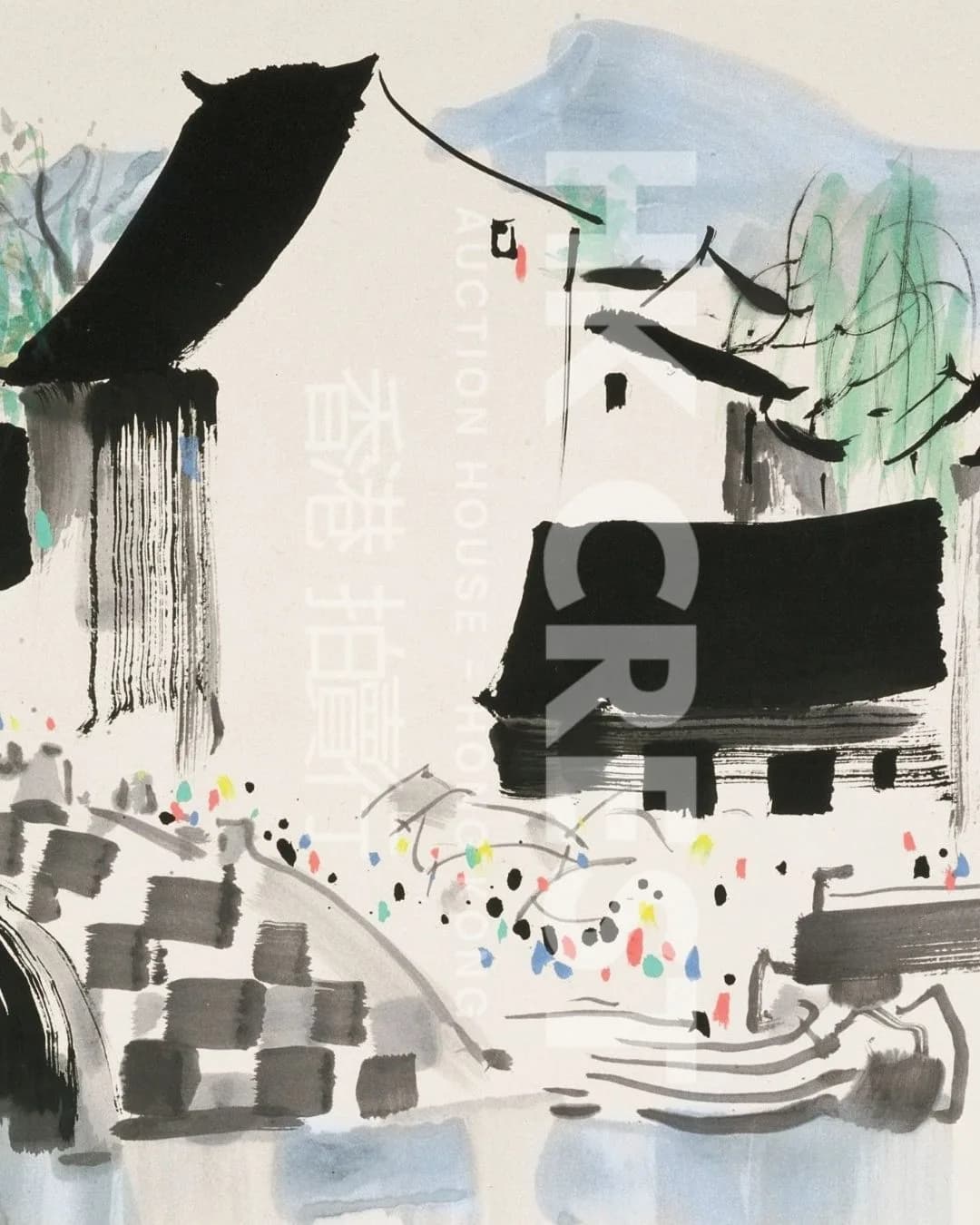 After Wu Guanzhong — Water Village in Jiangnan