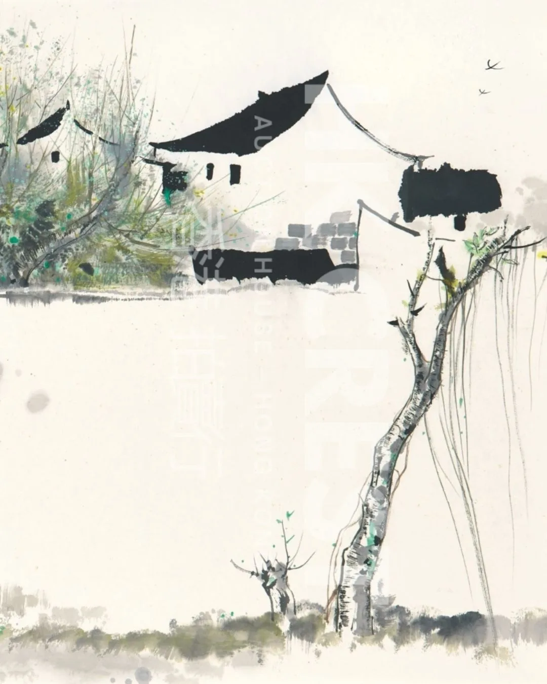 After Wu Guanzhong — White-Walled Houses
