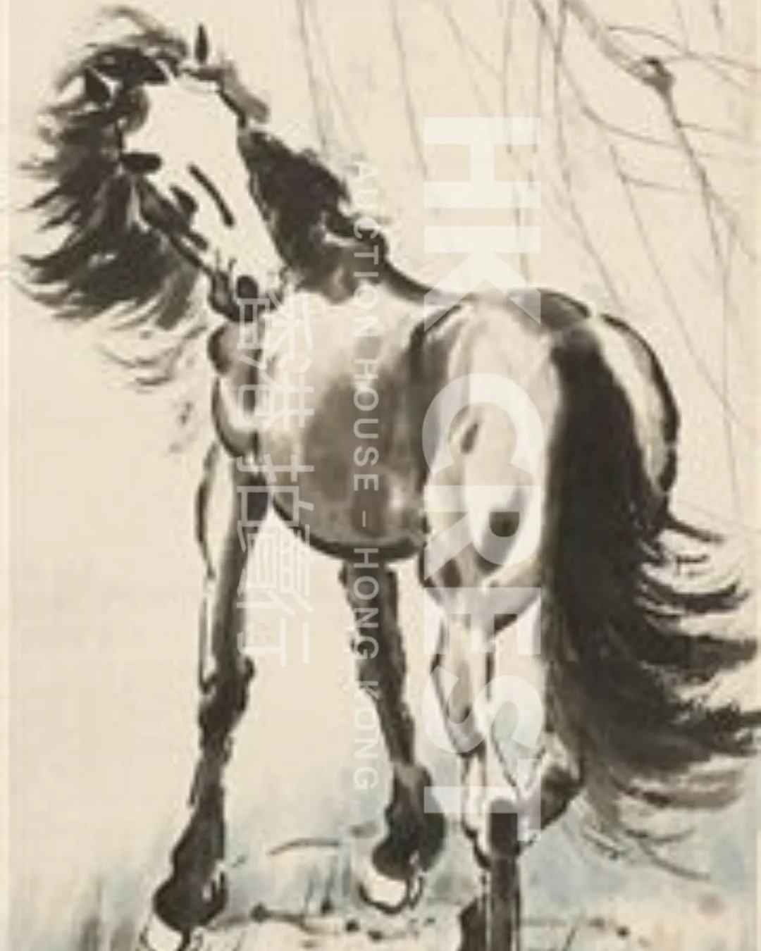 After Xu Beihong — Horse under a Willow