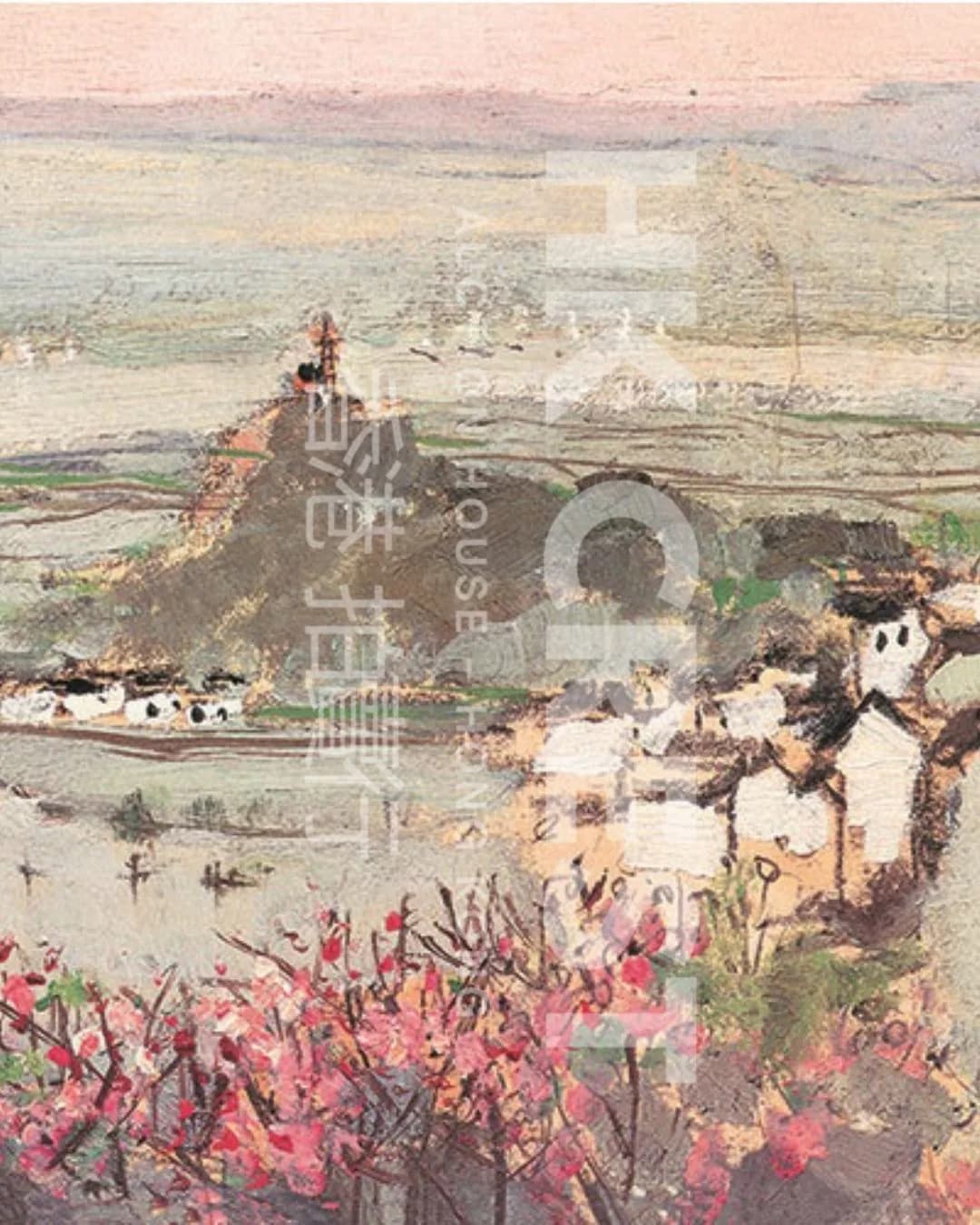 After Wu Guanzhong — Panoramic River-and-Mountain Landscape