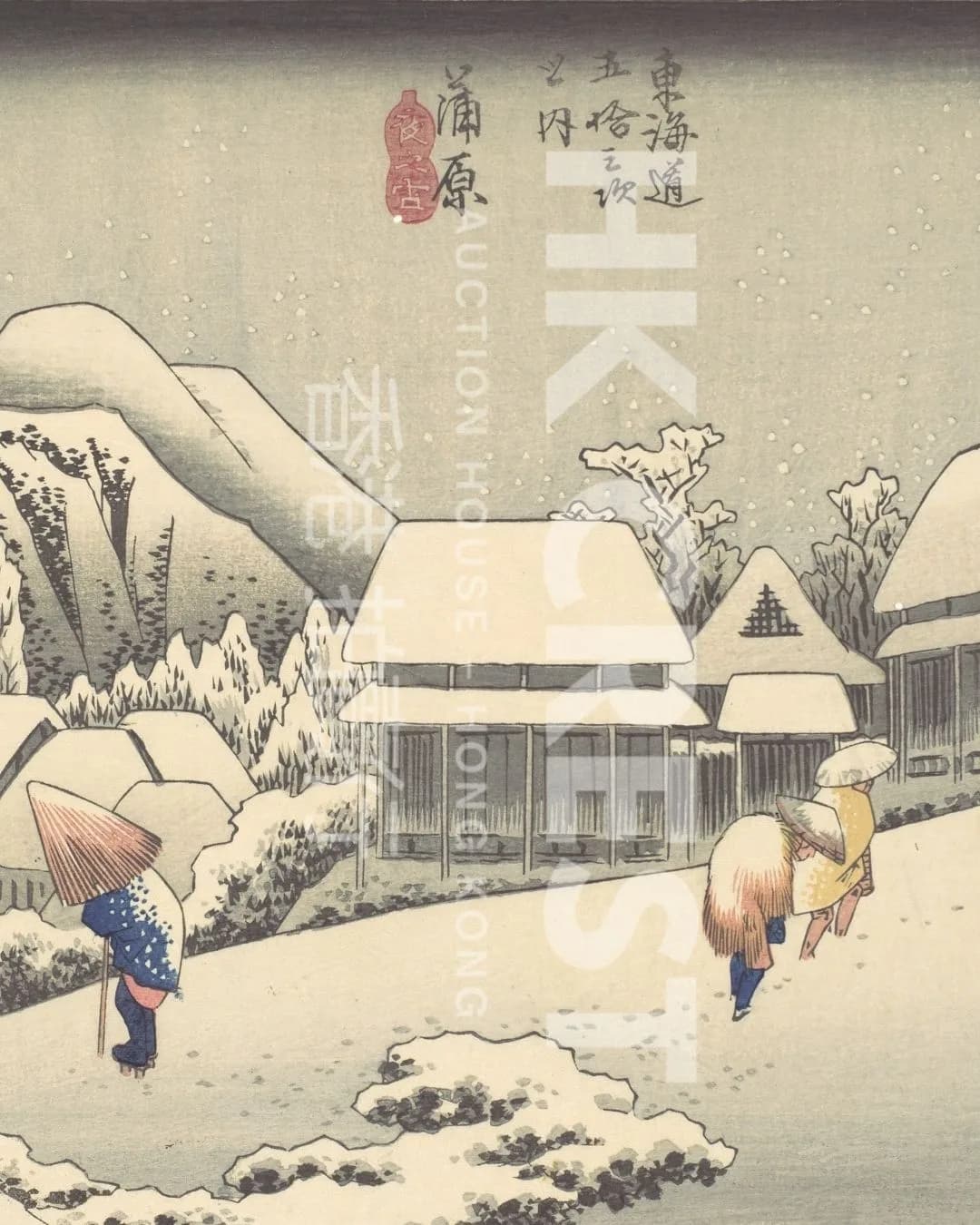 After Utagawa Hiroshige — Evening Snow at Kambara