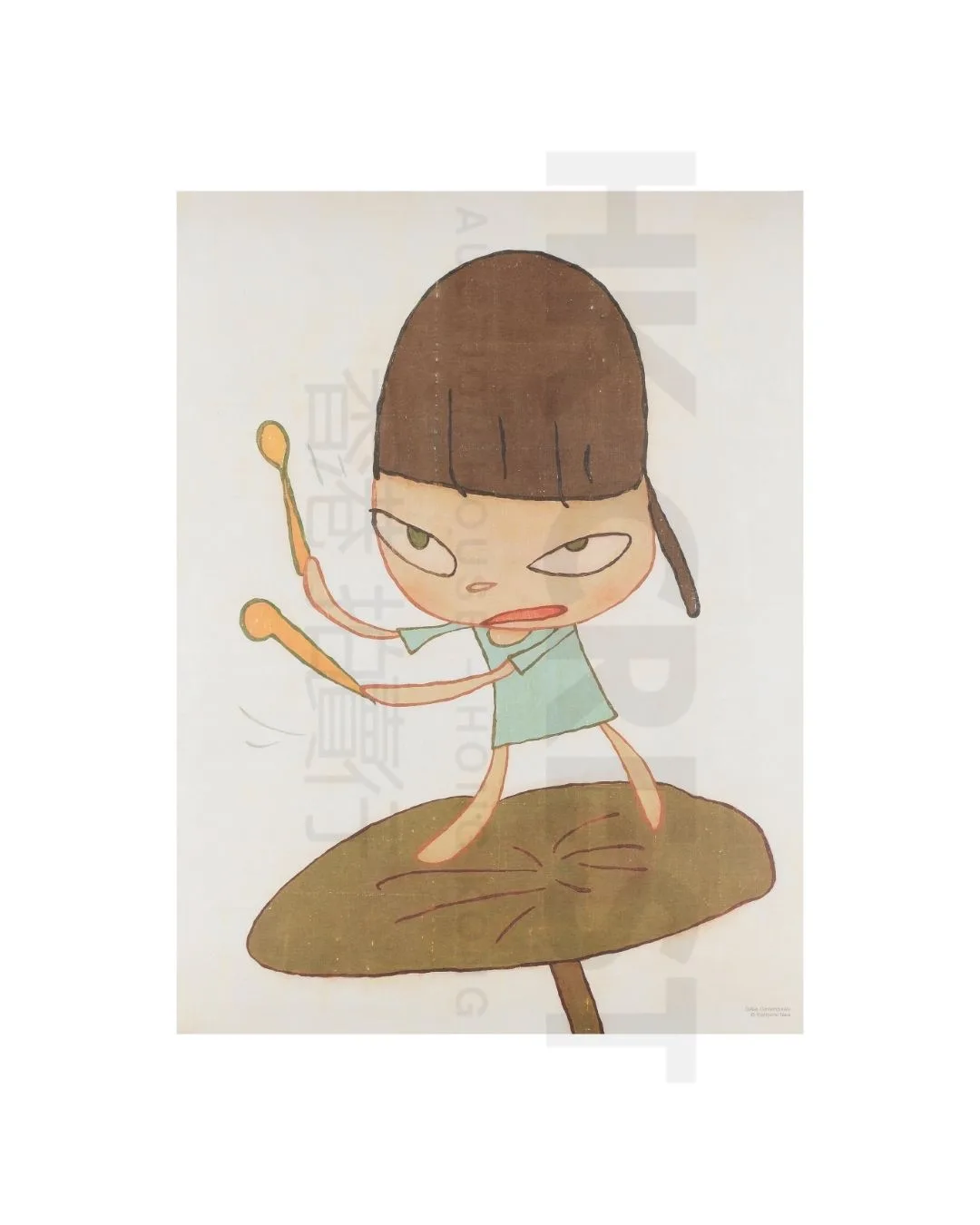 Yoshitomo Nara — Marching on a Butterbur Leaf