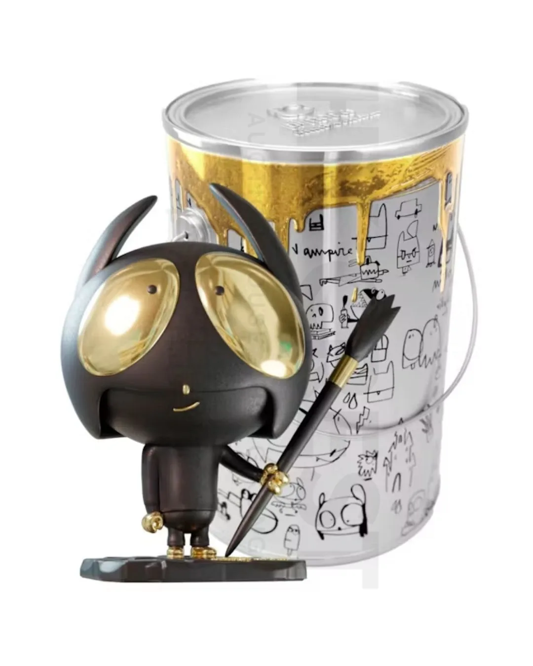 Designer Art Toy — Owl in Paint Can